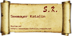 Seemayer Katalin névjegykártya